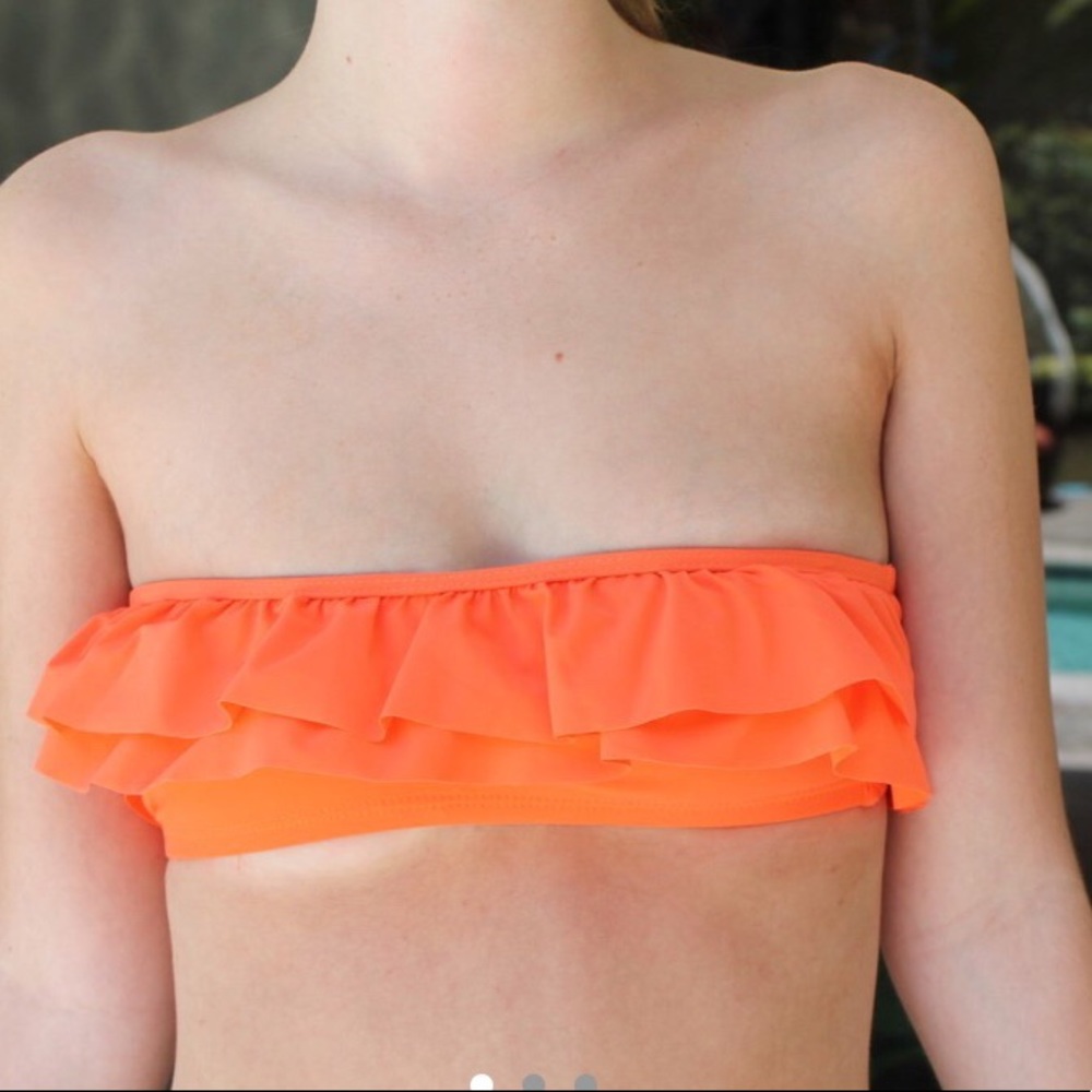 Boys and Arrows neon ruffle bikini top